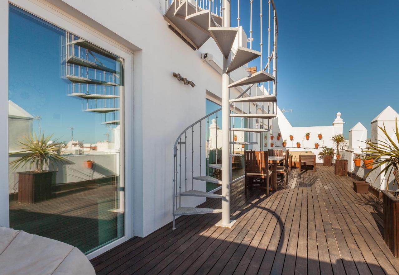 ***** Attic With Impressive Views And Jacuzzi Daire Cadiz Dış mekan fotoğraf